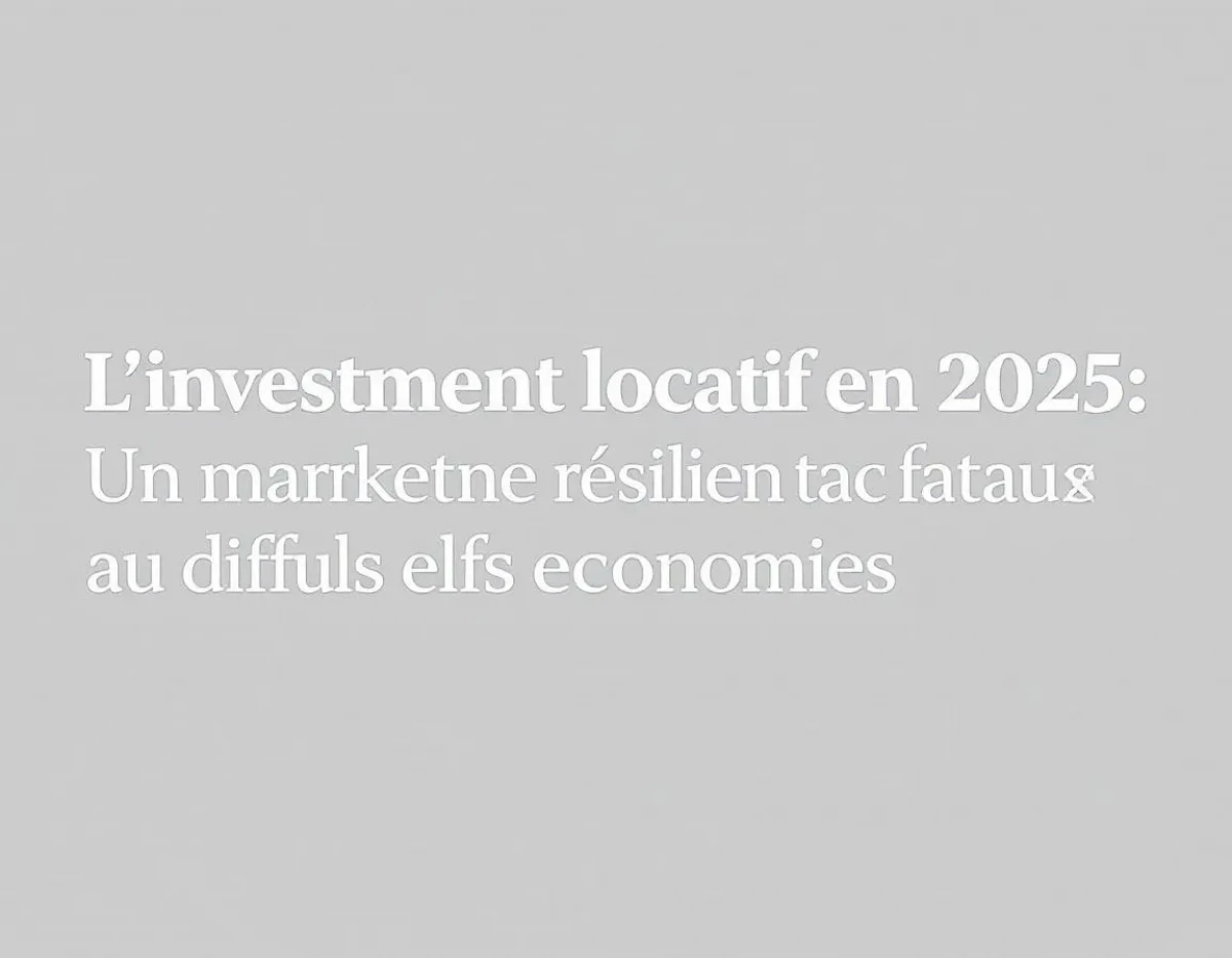 L'investissement locatif en 2025 : Un marché résilient face aux défis économiques